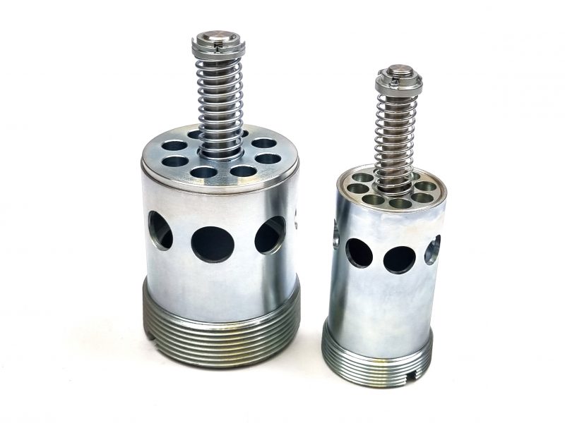 Threaded internal excess flow valves