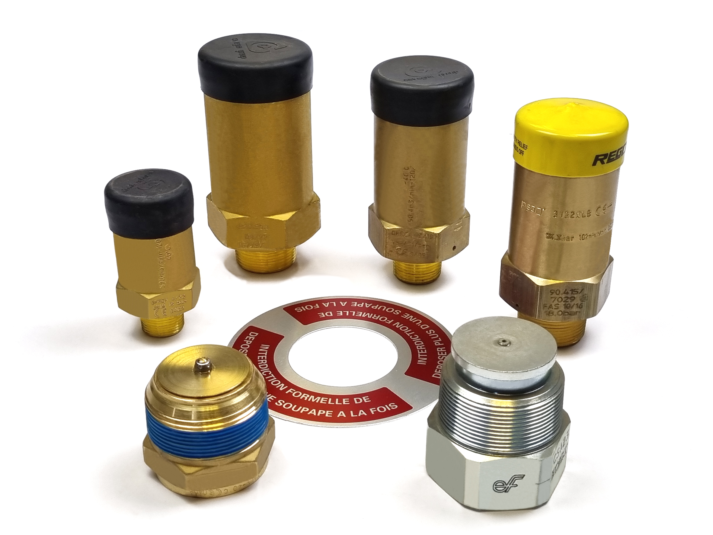 NPT thread pressure relief valves with NPT thread valve holder