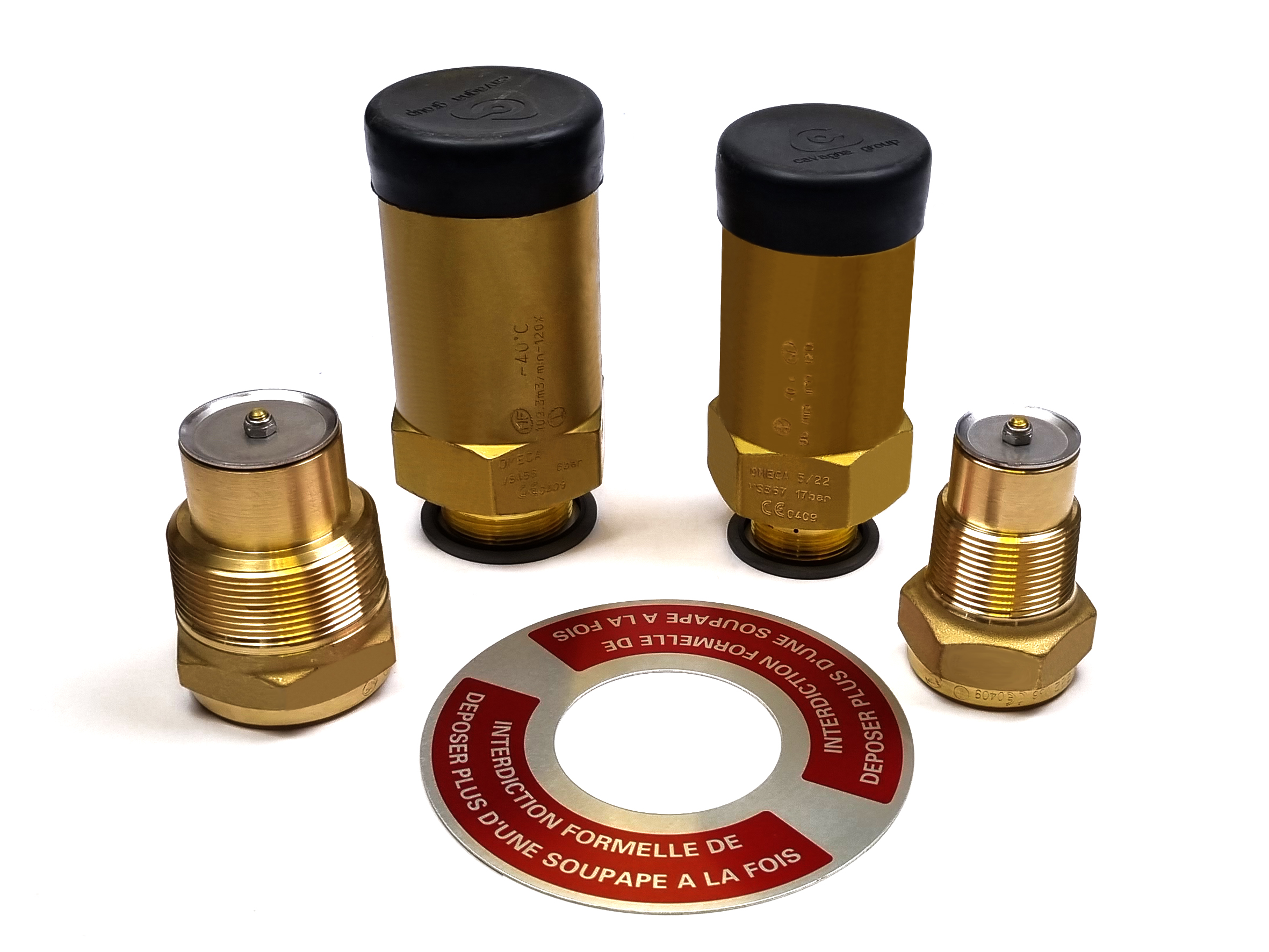 Metric thread pressure relief valves with NPT thread valve holder