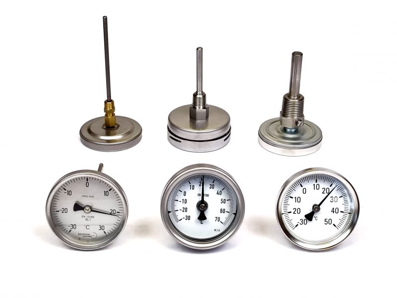 Thermometers for pipes